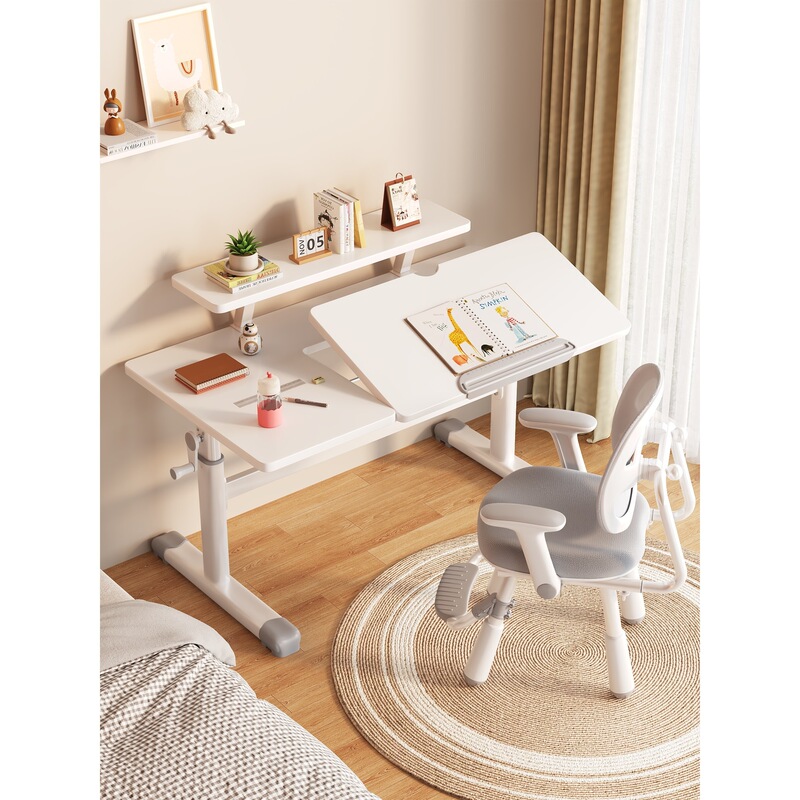 Children's Study Table, Primary School Student Desk, Desk and Chair Set, Bedroom Home Writing Table, Liftable Table, Computer Table