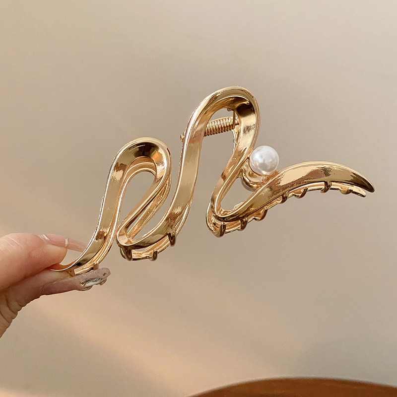 Clip de agarre de ácido acético para mujer, horquilla de disco en la parte posterior de la cabeza, rojo de red, nuevo clip de tiburón 2025, horquilla de alta gama, tocado