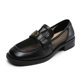 Loafers Women's Square Toe 2025 Spring and Summer New Genuine Leather Single Shoes Mesh Breathable Vintage Camellia Black Small Leather Shoes