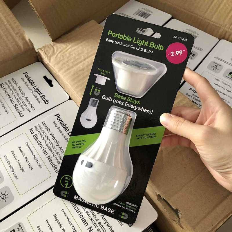 出口单电池款磁吸LED灯泡户外家用应急小灯三种模式|undefined