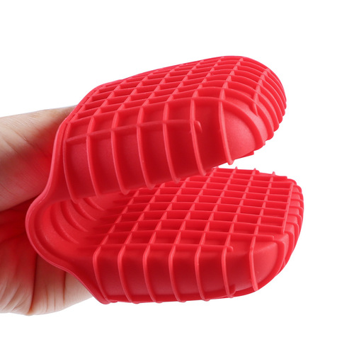 70g thickened silicone insulated hand clips for dishes and basins, grid hand clips, baking oven gloves, microwave oven silicone gloves