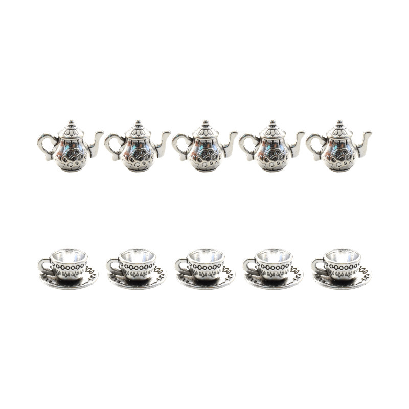 DIY accesorios de la joyería aleación vendimia hervidor taza café colgante Amazon Venta caliente