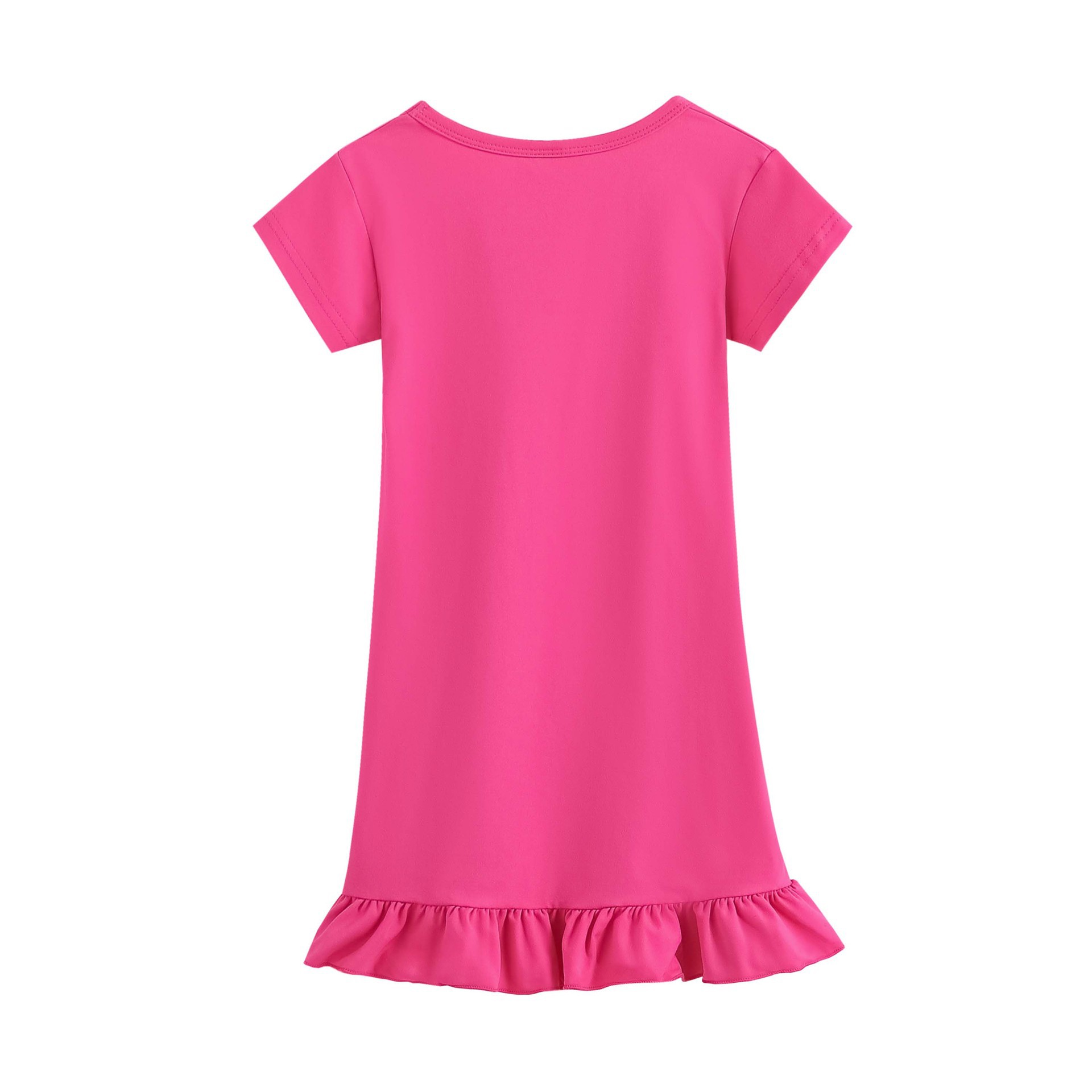 우리 소녀 중 원피스 아이스 실크 잠옷 홈 옷 스커트 24008