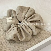 韩系小碎花针织大肠发圈高级感印花发绳复古气质马尾皮筋头绳头花