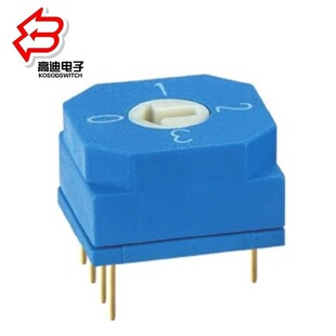 Blue coding switch 4-bit 5-foot coding rotary switch 4-bit 5-foot supply wholesale rotary switch 4-gear 5-foot