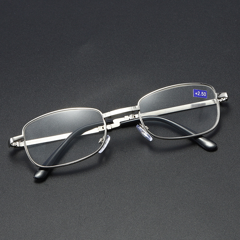 Foldable handheld fashionable glasses for elderly