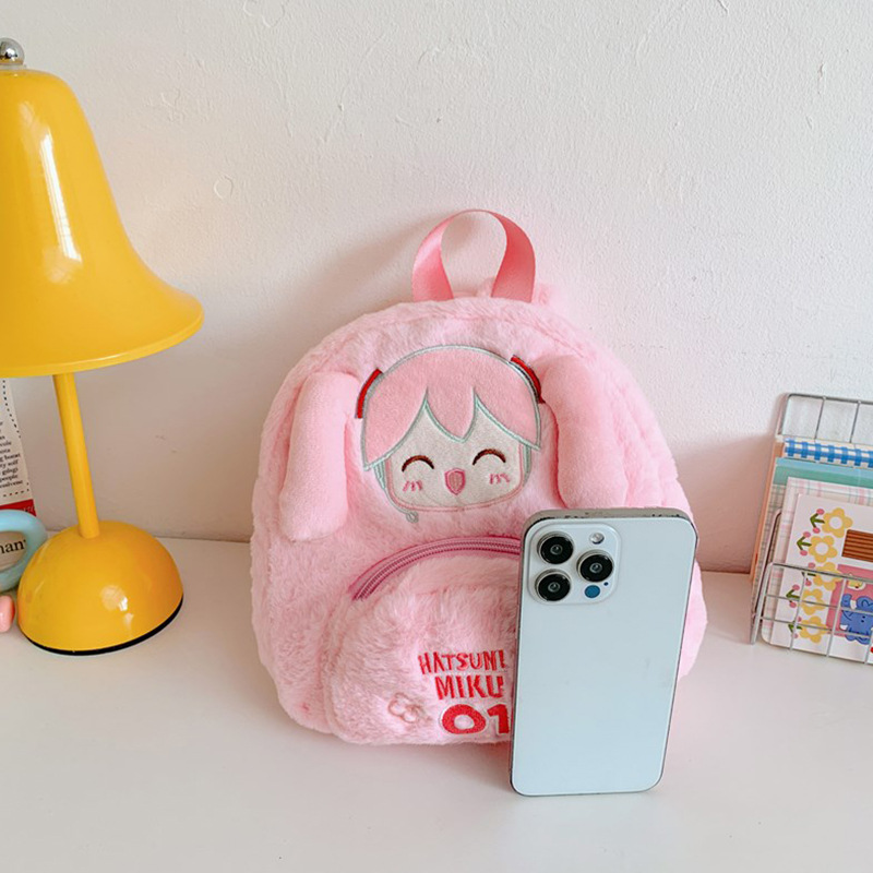 Hermosa mochila de peluche para niñas invierno nuevo tipo de caricatura mochila de jardín de infantes para niños pequeña mochila de bebé ligera