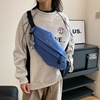 2025 new pattern Leisure Waist pack personality Solid color capacity The single shoulder bag fashion Trend Versatile student Chest pack