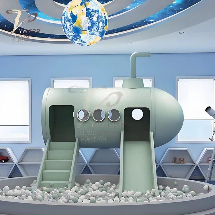 FRP горка ветряная мельница скульптура родителей и детей аттракционы