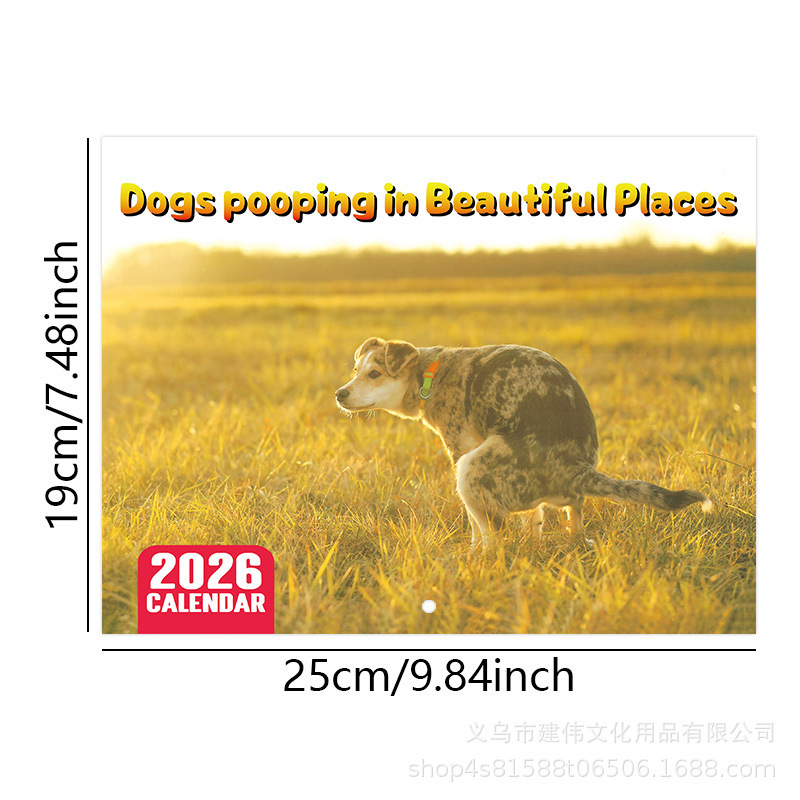 2026年跨境专供新品台历挂历上班狗日历亚马逊temu日历厂家批发|undefined