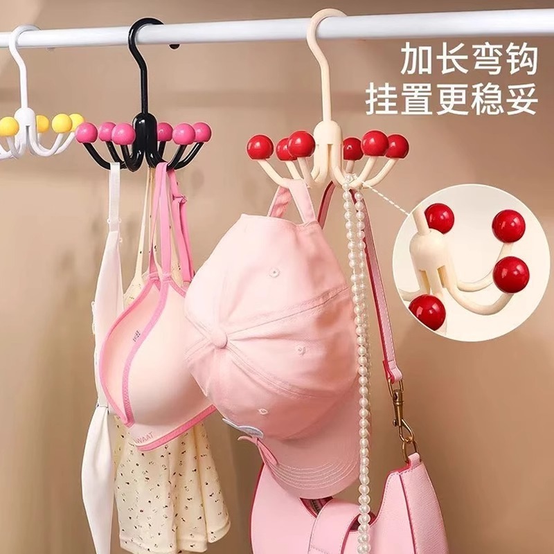 多巴胺旋转六爪挂钩挂帽子纳神器门后衣吊带毛巾包包展示置物|undefined
