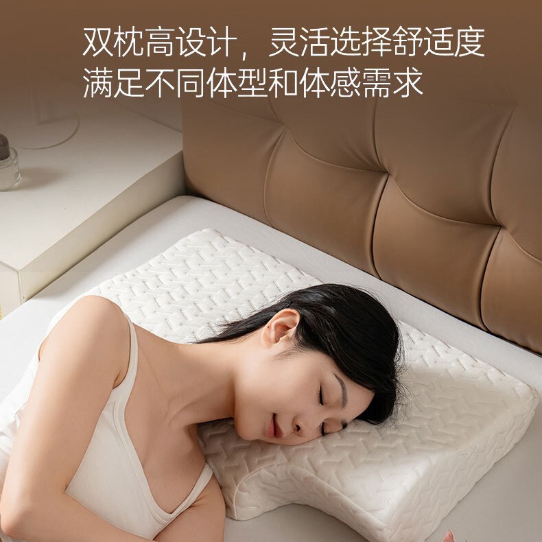 新しい通気性深い睡眠綿蝶形状記憶枕シングル遅いリバウンドスペース低反発枕首保護睡眠枕コア|undefined