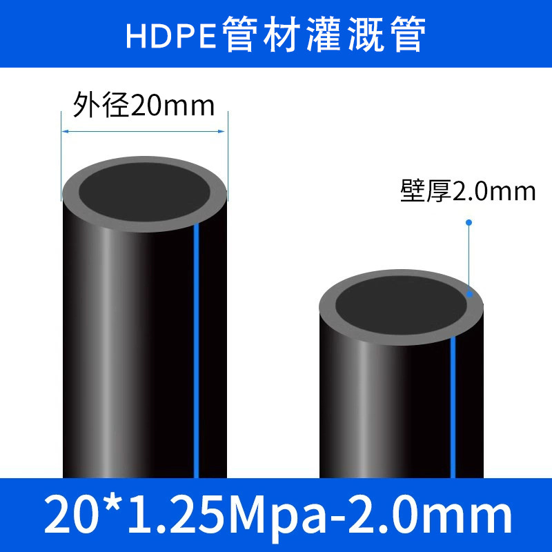 pe水管国标全新料PE饮用水管加厚pe水管硬管足米足厚自来水管pe管|undefined