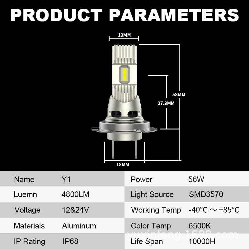 Yu Xin Feng Y1 автомобиль светодиодные фары подсветка H1 360 ° поворотный регулируемый свет h4 установка без потерь