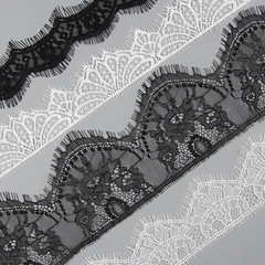 無彈睫毛花邊 4cm雙睫毛蕾絲花邊 針織花邊 DIY洛麗塔服飾輔料