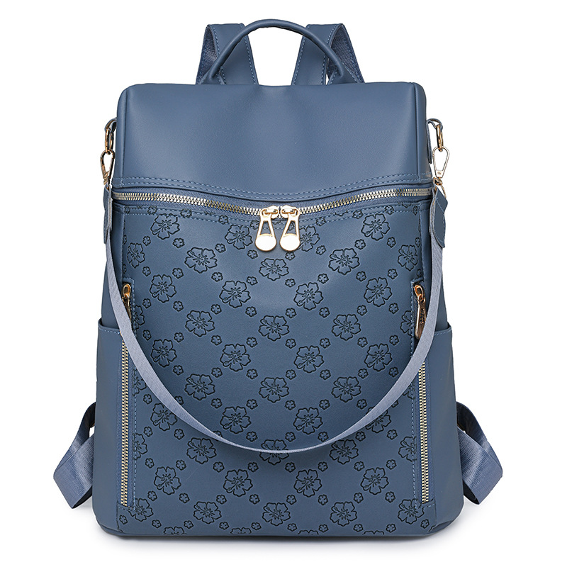 2025 nueva mochila de PU para mujer casual de moda clásica retro de gran capacidad mochila escolar para estudiantes