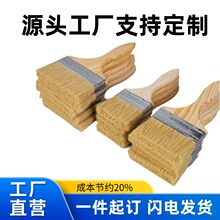 厂家批发木柄油漆刷 鬃丝刷不掉毛工业毛刷多用途刷 市场常用刷子