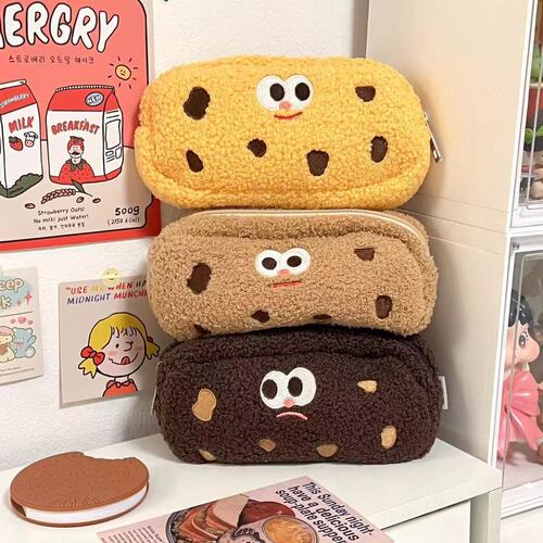 Cute cookie pencil case Japanese simple large-capacity Internet celebrity pencil case ins cartoon junior high school and high school students