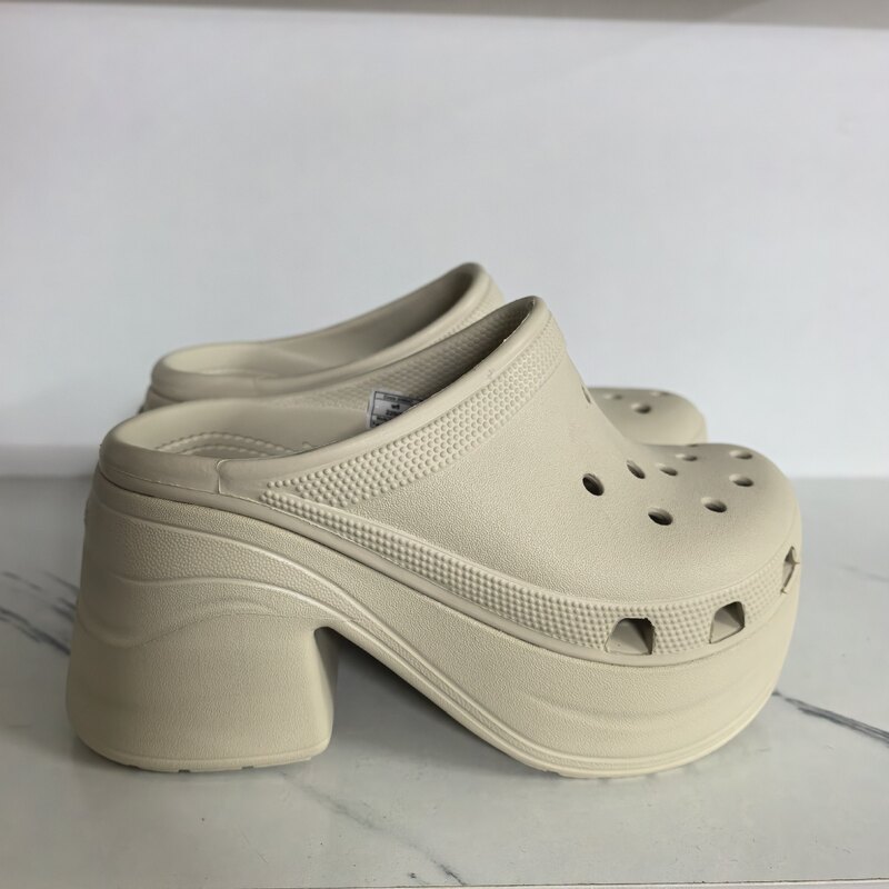 Mermaid New Style Clogs High-Heeled Closed-Toe Women's Shoes New Outdoor Slippers Summer Retro Chunky Heel Beach Shoes