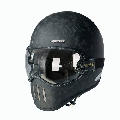 Motosiklet kaskı (dəbilqə) – Motorcycle Helmet Full-Face Electric Motorcycle Helmet - matte-black-segment-forging-transparent-mirror-m55-56