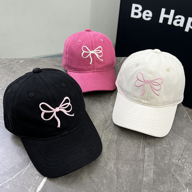 2024 Corea del Sur Dongdaemun ins padres-hijos arco sombrero de béisbol gorra de boca de pato para niñas sombrero casual versátil sombrero infantil