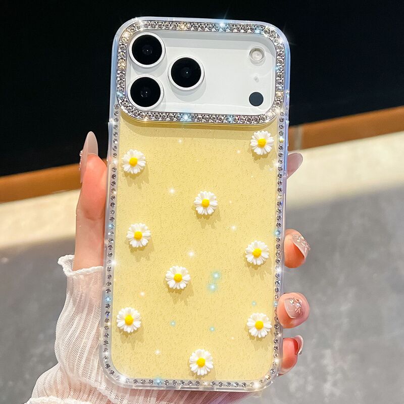 奢华闪钻小邹菊适用iPhone17Promax苹果16闪粉15全包14手机壳跨境|undefined