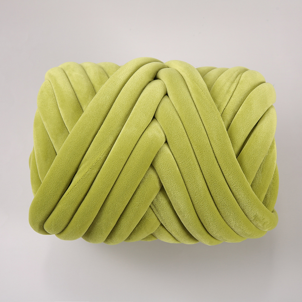 Terciopelo ultra grueso islandés hilo de lana relleno de algodón grueso tejido a mano DIY almohada bolsa línea de choque bebé