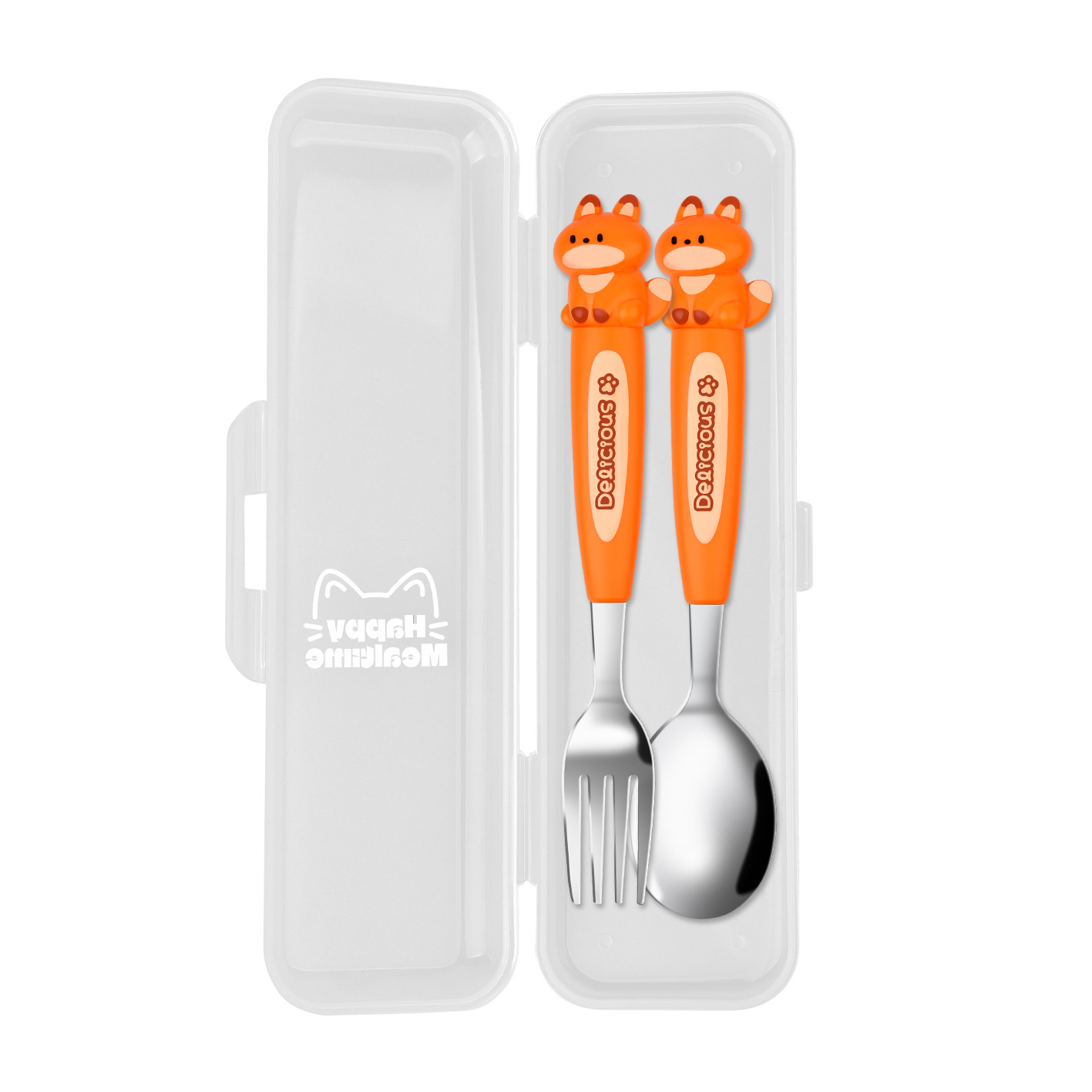 Inswind acero inoxidable DCS - 2068 - cs cubiertos infantiles ecológicos súper lindos cucharas de dibujos animados set ecológico de viaje
