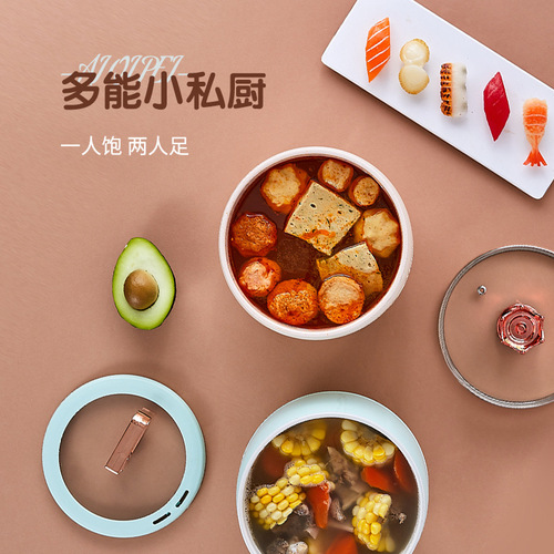 Electric rice cooker for 2 people, small mini multi-functional household smart rice cooker, electric cooking pot, soup and porridge, student dormitory electric cooker