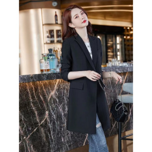 Small Suit Jacket Women 2024 New Spring and Autumn Fashion Elegant Coat Korean Mid-length Casual Suit Trenchcoat