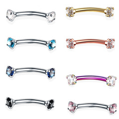 16g stainless steel horseshoe ring, horseshoe ball, BCR ball, lip ring ball, cone lip ring 6/8/10/12mm