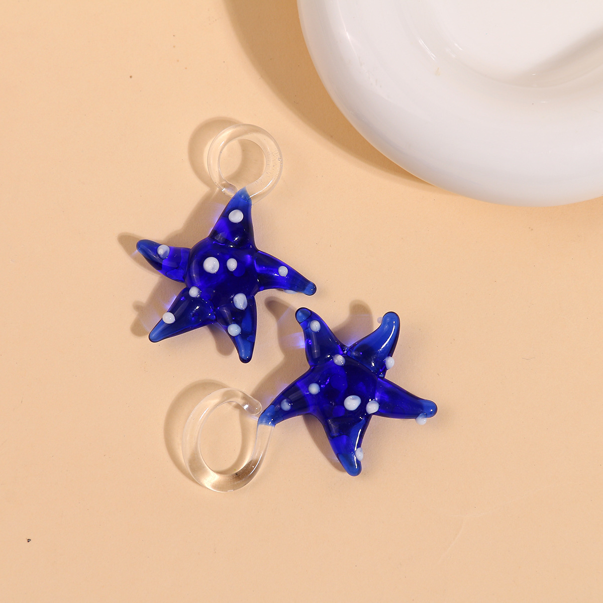 12g Weight Pendant Jewelry Making Type 35*30mm Jewelry Making Size DIY Jewelry Accessories Classification 1 Piece Quantity Glass Material Starfish Pattern IG Style Style 1 Piece 35*30mm Glass Starfish DIY Jewelry Accessories Pendant 10
