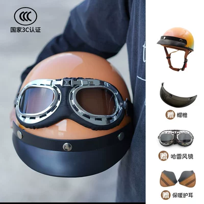 warm four seasons half helmet, Motosiklet dəbilqələri - one-size-fits-all-adult-model-ear-protection-model-rainbow-three-colors