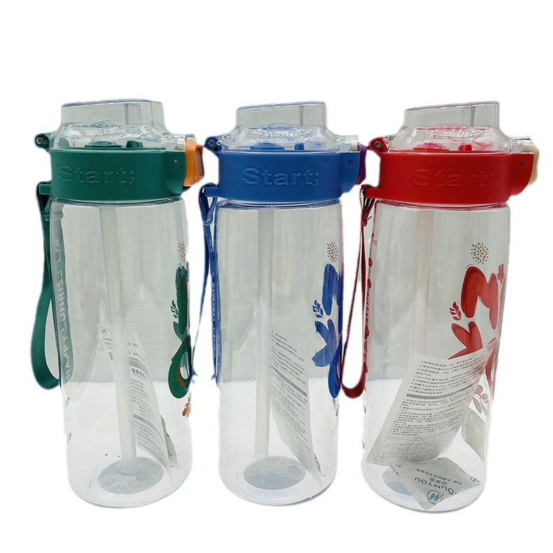 Taza de agua Dumedo estudiante femenina Taza portátil para niños lindos simples de alto aspecto con anillo de elevación taza de paja