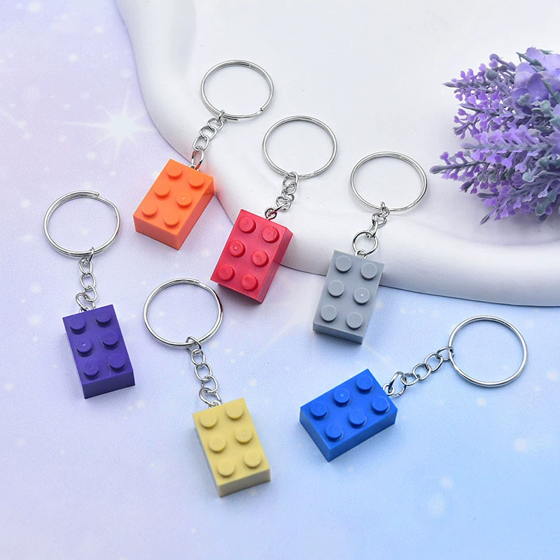Трансграничная горячая Распродажа 2*3 цвета креативные строительные блоки ручной работы брелок для ключей кулон простые универсальные украшения для сумок