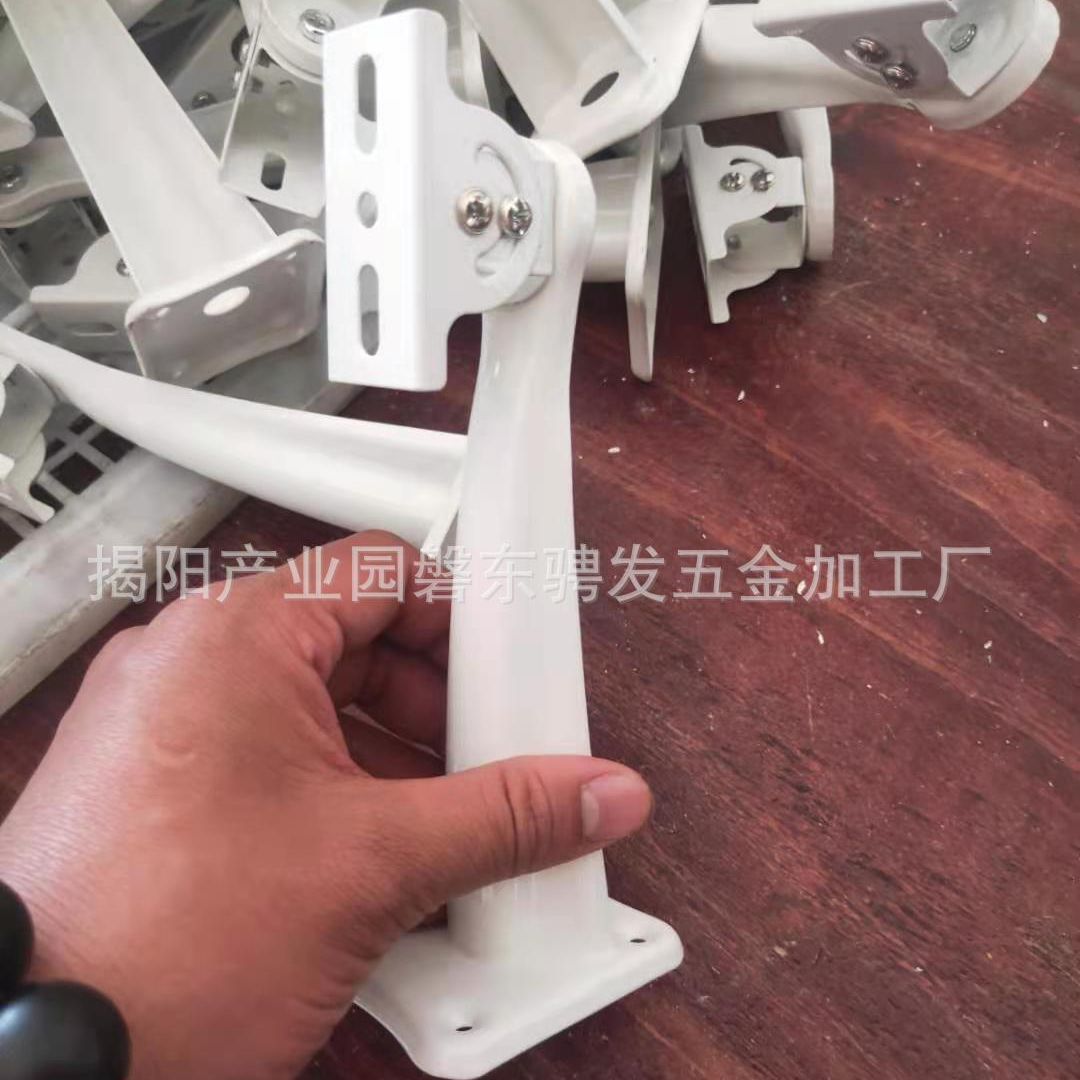 实拍507金属监控枪机支架雪亮工程监控支架室外太阳能摄像头支架