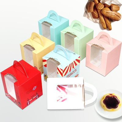 Mayorista ventana portátil caja de embalaje de pastel de toalla de papel de papel de taza de papel de West Point embalaje de 50 pcs