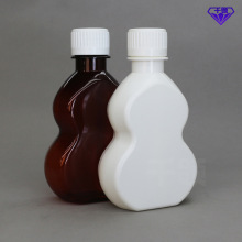 ✅QL深棕色200ml异形药瓶pet白色药瓶HDPE小药丸保健品塑料葫芦瓶