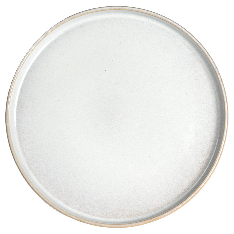 Plato de cerámica japonesa de alta calidad, plato de color sólido, plato de borde vertical exquisito, platos domésticos, platos redondos al por mayor