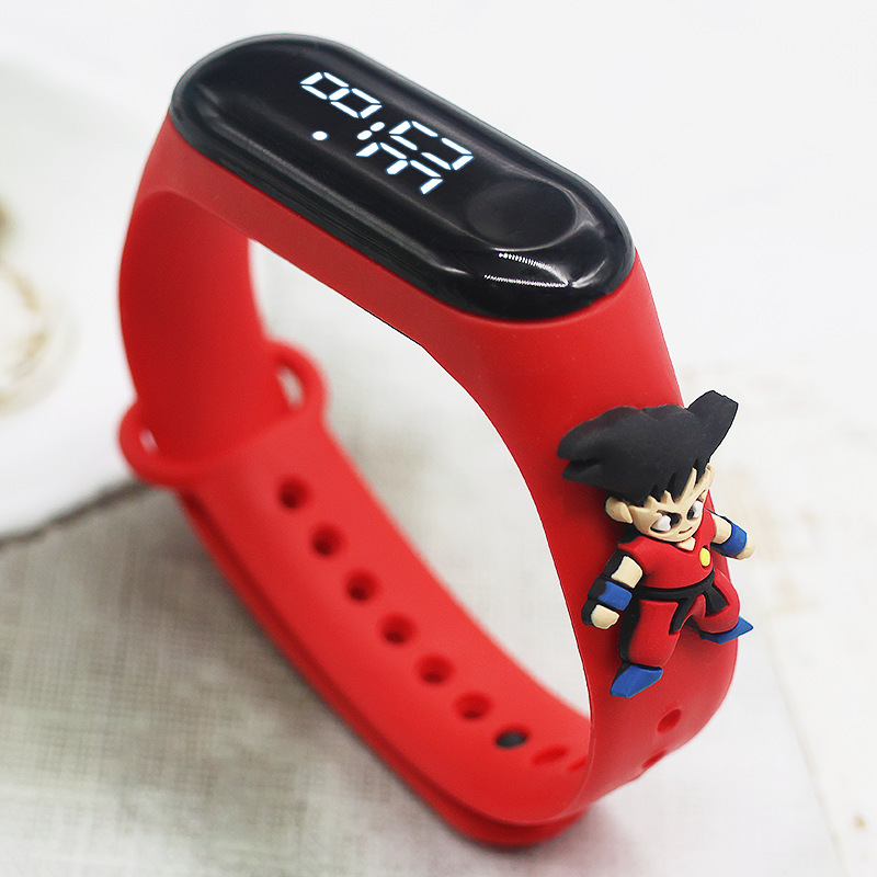 Nuevo LED M 3 medio cuerpo muñeca de dibujos animados Correa reloj electrónico creativo estudiante plástico impermeable pulsera reloj de los niños