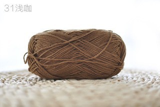 [Envío gratis] productos genuinos de cuatro hebras hilo de algodón de leche hilo de bebé muñeca hilo de algodón ganchillo lindo muñeca lana 4-Strand