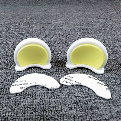 Motorcycle wheel hub: Cute Eyes Personalized Horns - white-yellow-bear-ears