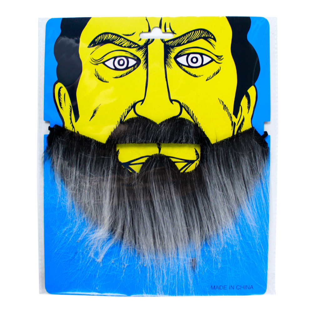 Accesorios de barba falsa de Halloween, suministros para fiestas, disfraces, simulación, barba falsa negra, barba de ocho caracteres