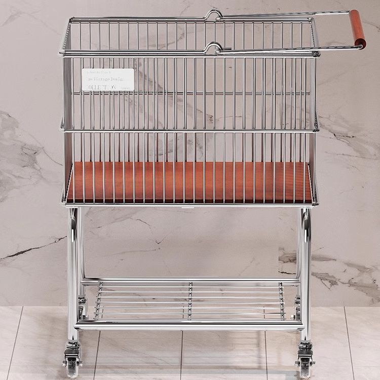 Second-Hand Dirty Clothes Basket Bathroom Double-Layer Clothes Storage Basket Bathroom Mobile Laundry Basket Dirty Clothes Basket Trolley Storage Rack