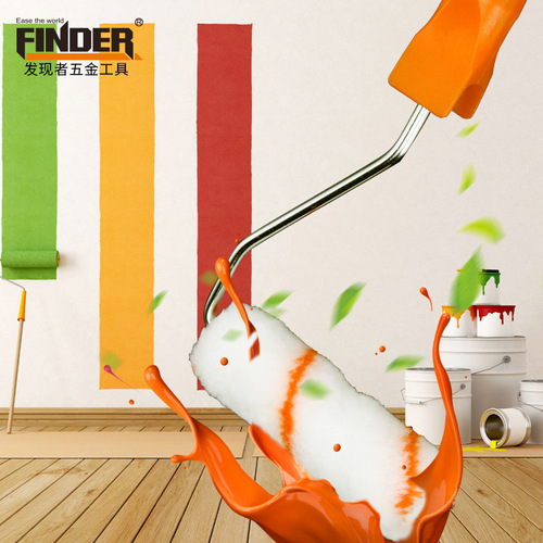 4 inch roller brush set decoration tool roller brush manufacturer wholesale polyester paint roller brush set paint brush