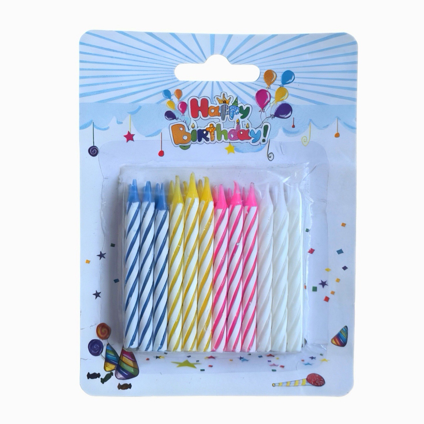 5.5 24 flores 12 velas espirales creativas de pastel de cumpleaños vela mayorista fiesta de día velas de color