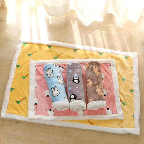 Cat Blanket Pet Throw Blanket Winter Small Blanket Dog Bed Mat Carpet Cat Nest Thick Cat Mat for Sleeping