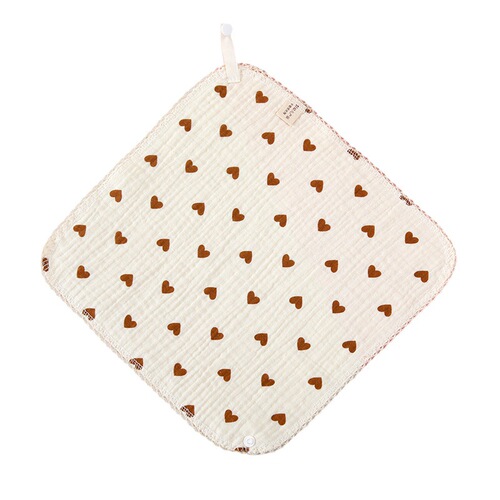 Baby A-class spit cloth, four-layer cotton gauze bib, small square, soft, absorbent, kindergarten children's handkerchief, wholesale