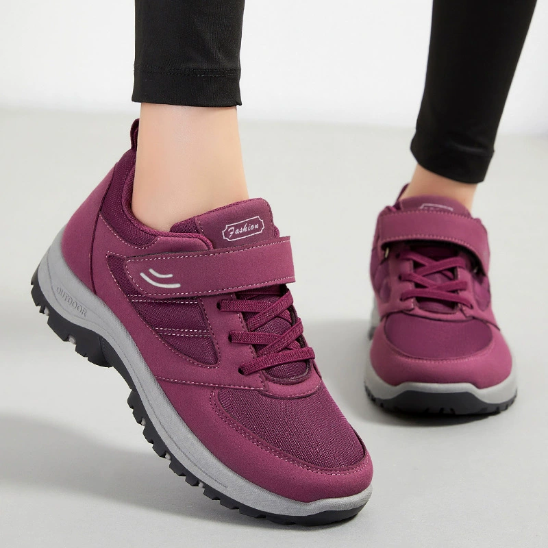 Обувь Женская обувь для ходьбы Новая спортивная обувь на липучке для среднего и пожилого возраста Мягкая подошва Удобная женская обувь для пар Универсальная повседневная обувь