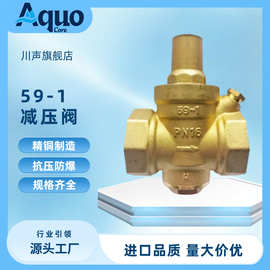 川声59-1铜A型减压阀 楼层自来水压力调节减压阀 工程活 塞式阀门
